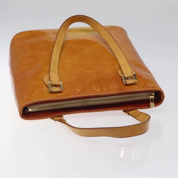 LOUIS VUITTON Monogram Vernis Houston Hand Bag Beige - Picture 5 of 14